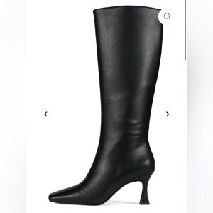 Jeffrey Campbell Check Mate Black Knee High Boots